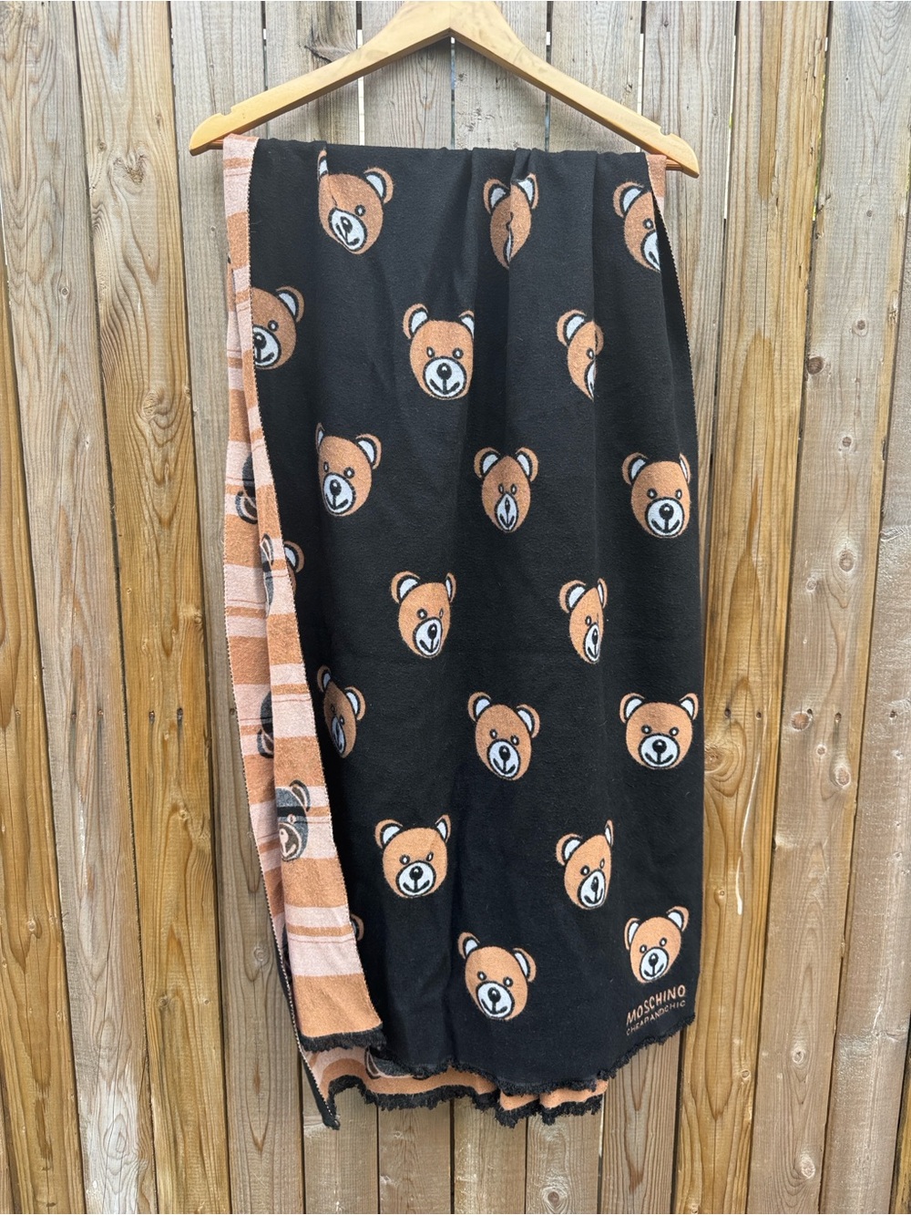 Moschino Black Teddy Bear Print Skirt